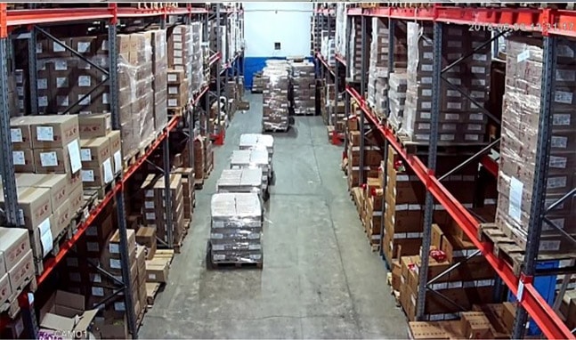 Установка видеонаблюдения на складе